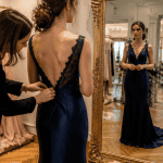 robe de soirée lyon essayage miroir boutique