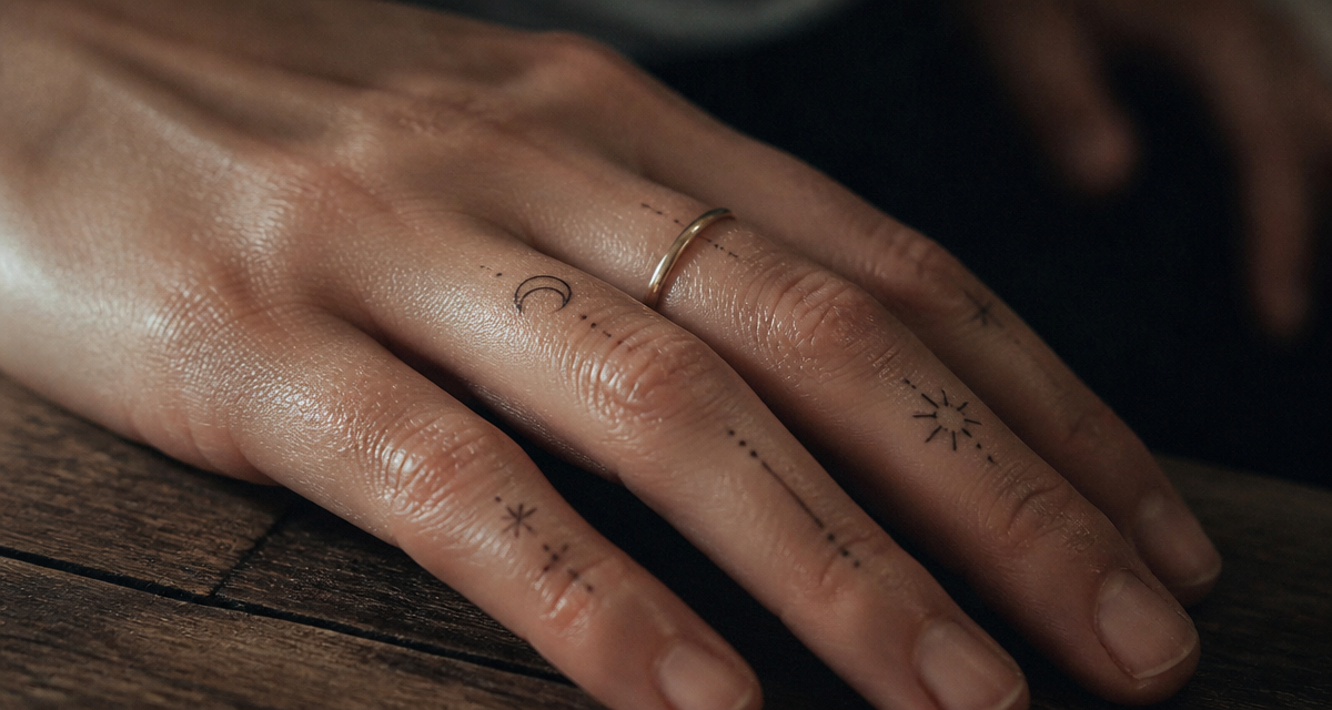 Tatouage doigt signification main élégante