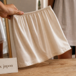Jupon sous robe courte ivoire : microfibre anti-transparence