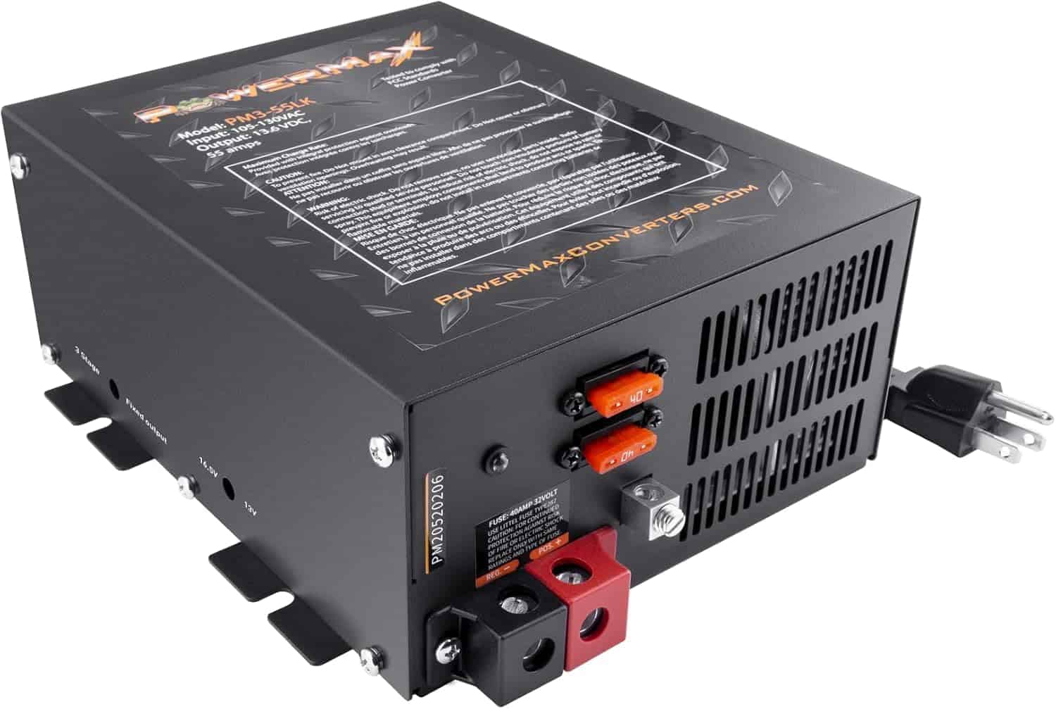 PowerMax PM3-55 RV Power Converter | High-Performance DC Power Supply Charger | Ideal for Efficient & Reliable Power Management in Recreational Vehicles
