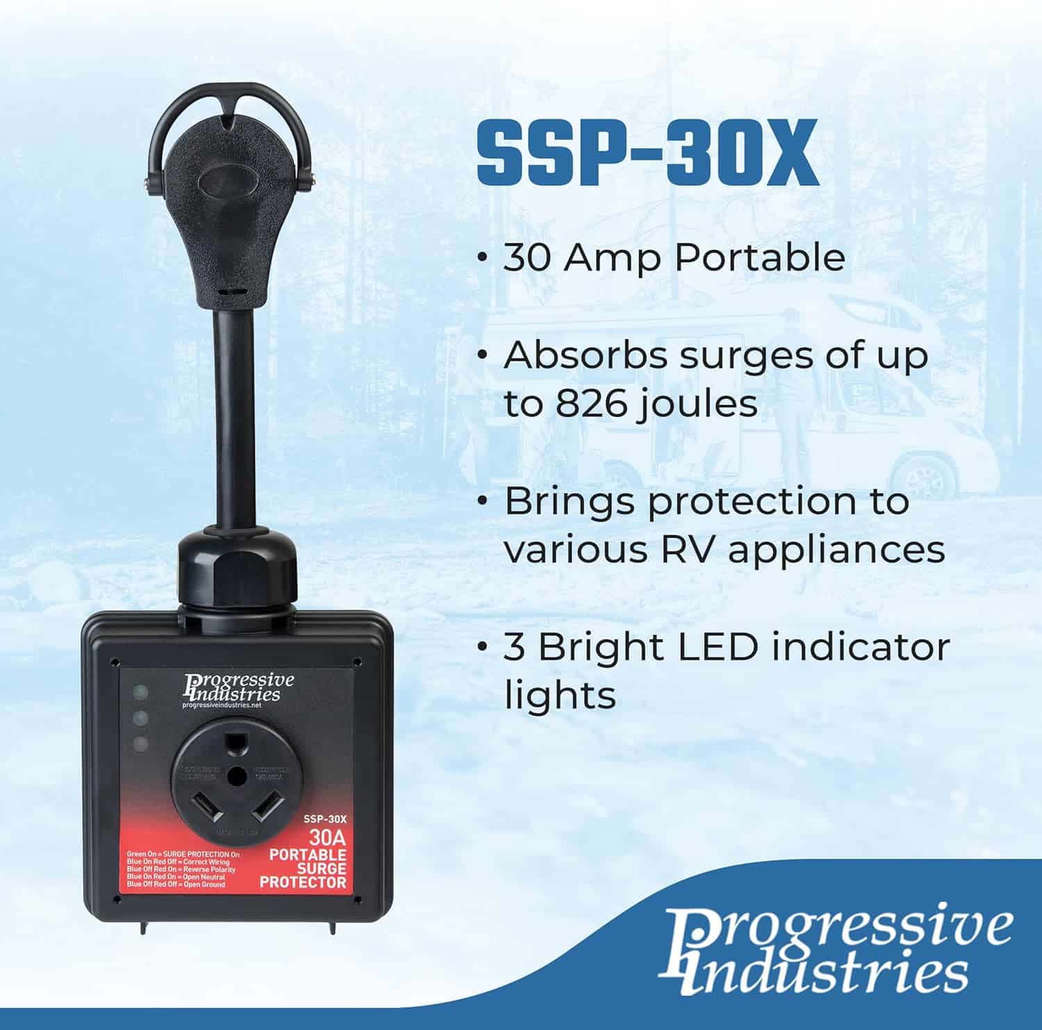 Progressive Industries 30 Amp Portable RV Smart Surge Protector 2