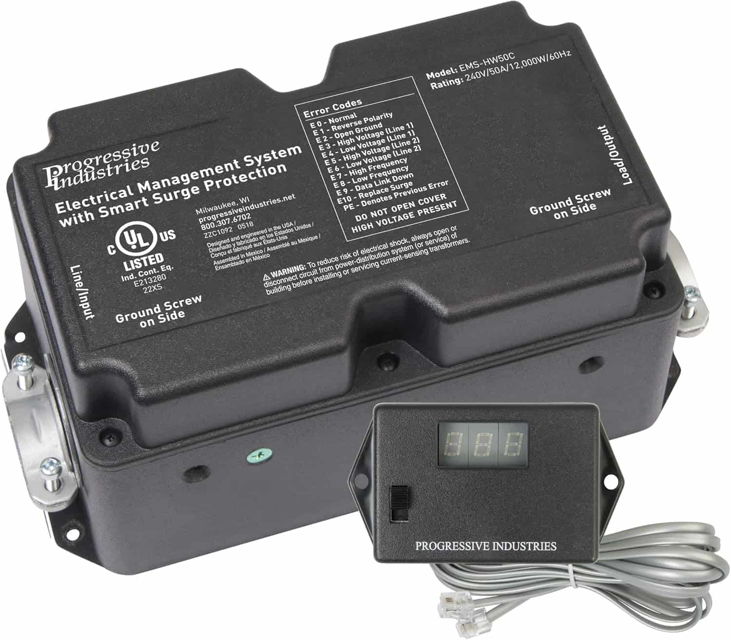 Progressive Industries 50 Amp Heavy Duty RV Surge Protector EMS