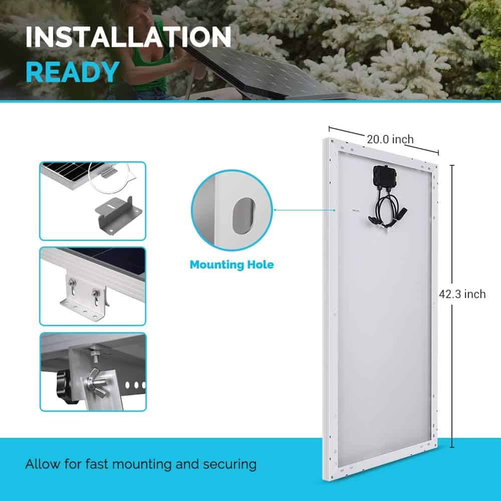 Renogy Monocrystalline Solar Panel Starter Kit with Solar Panel and Charge Controller for RV, Boats, Trailer, Camper, Marine ,Off-Grid System (2)