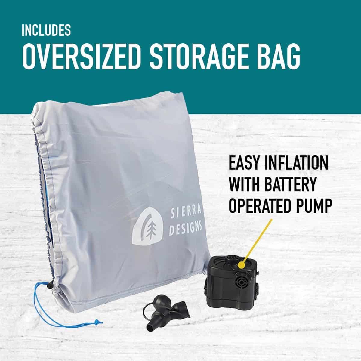 Sierra Designs Camping Air Bed Mattress for Car Camping, Trave, and Camp (Pump Included) (4)