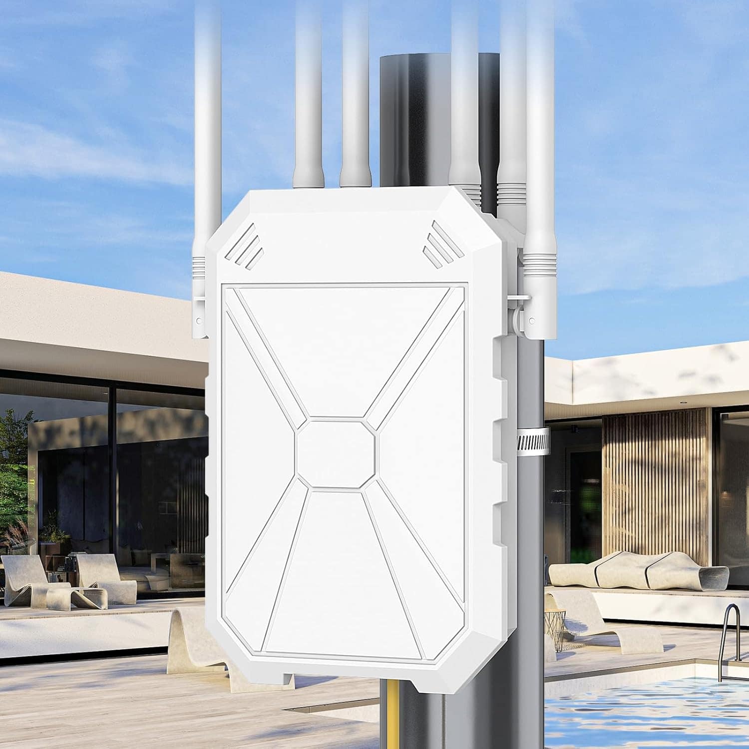 AX1800 Outdoor WiFi 6 Extender, High Power Outdoor WiFi Extender Signal Booster