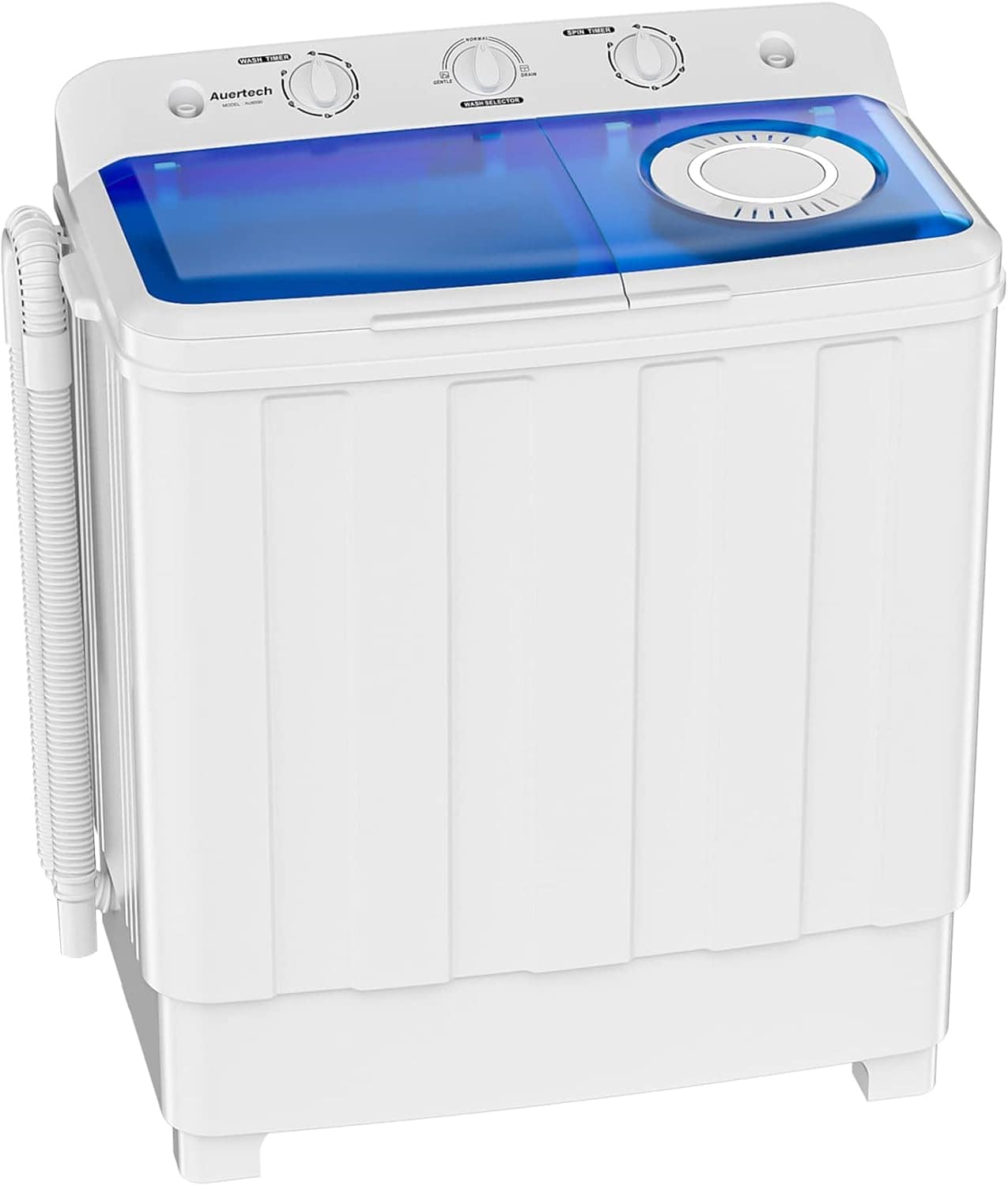 Auertech Portable Portable Washing Machine 28lbs Twin Tub Washer Spinner Combo for RV