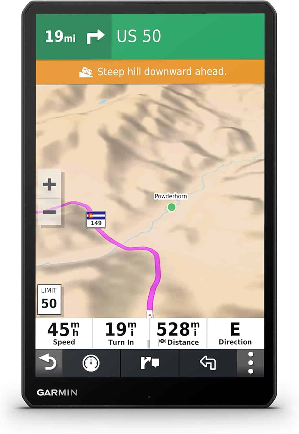 Garmin RV 1090 RV Navigator GPS Portable Navigator for RVs with Touchscreen Display, Preloaded Maps with Wearable4U Power Pack Bundle (2)
