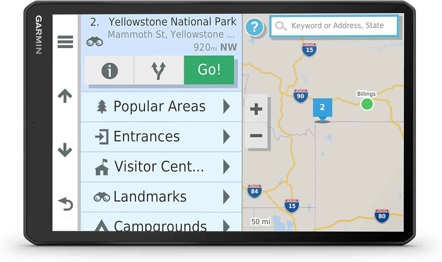 Garmin RV 1090 RV Navigator GPS Portable Navigator for RVs with Touchscreen Display, Preloaded Maps with Wearable4U Power Pack Bundle (3)