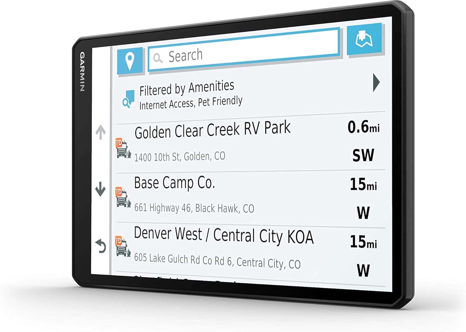 Garmin RV 1090 RV Navigator GPS Portable Navigator for RVs with Touchscreen Display, Preloaded Maps with Wearable4U Power Pack Bundle (5)