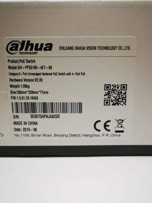Dahua Poe Switch 4 Port PoE (Unmanaged) – Bild 3