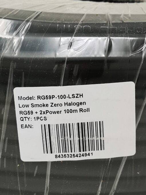 100 m RG 59 Combination Cable Video+Power Round D=9mm - Image 2