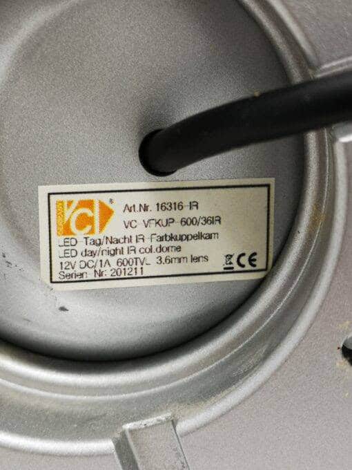 Analog VC camera 16316-IR / 600 TVL / IR range up to 20m / 3.6mm lens - Image 5