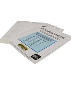 Papierbogen mit Beschriftungslabels