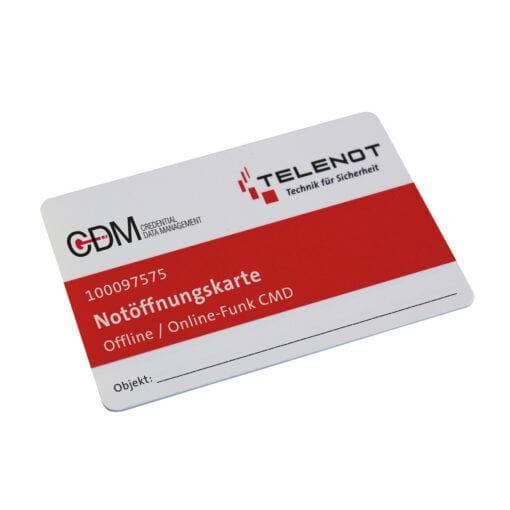 Parameter transponder CDM emergency opening card