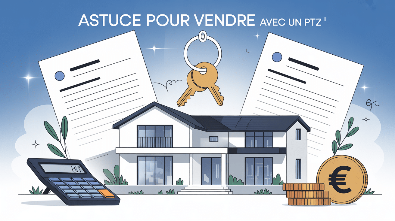 maison moderne avec clés et documents PTZ