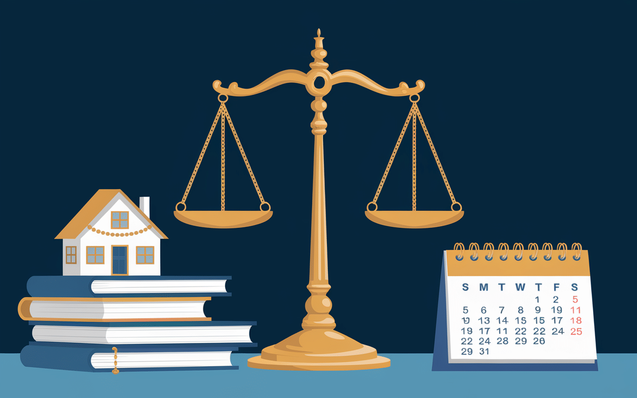 balance de justice et documents pour vente PTZ