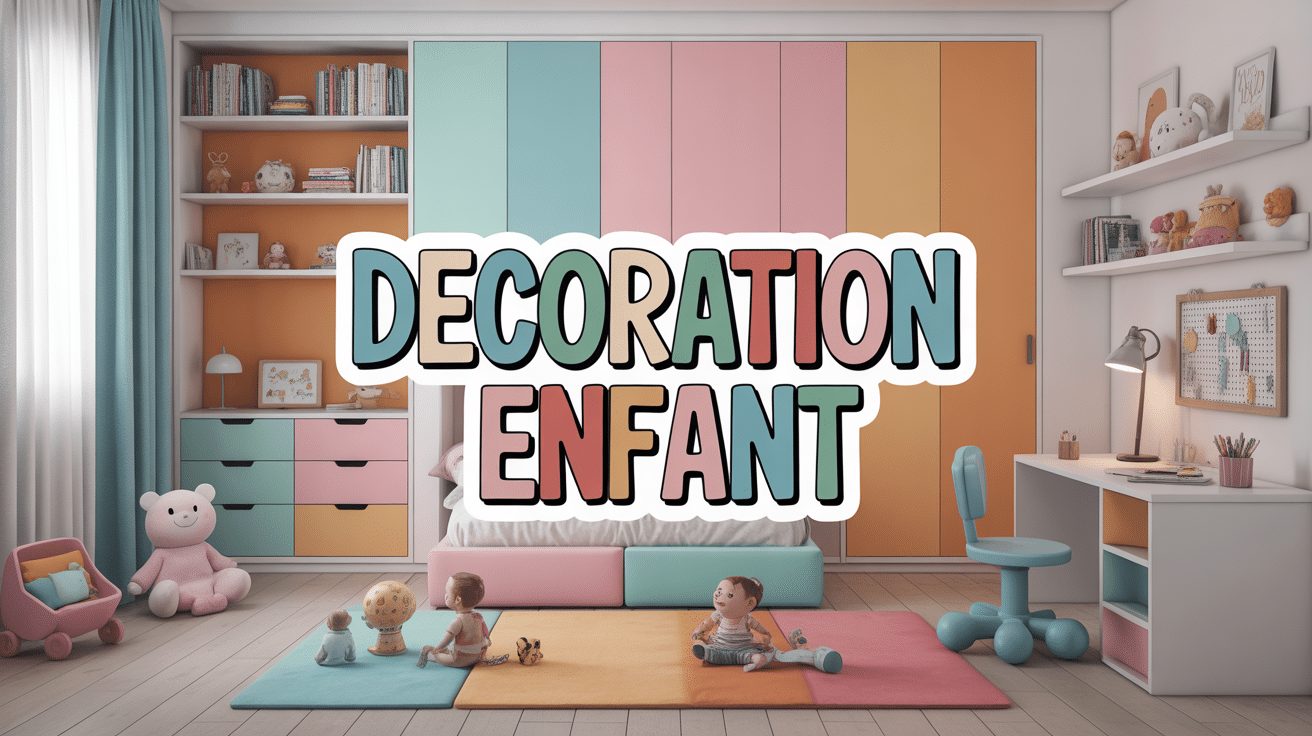Chambre enfant moderne colorée bambins deco