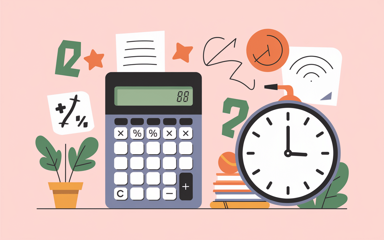 Calculatrice et horloge digitale pour conversion heure Dubaï