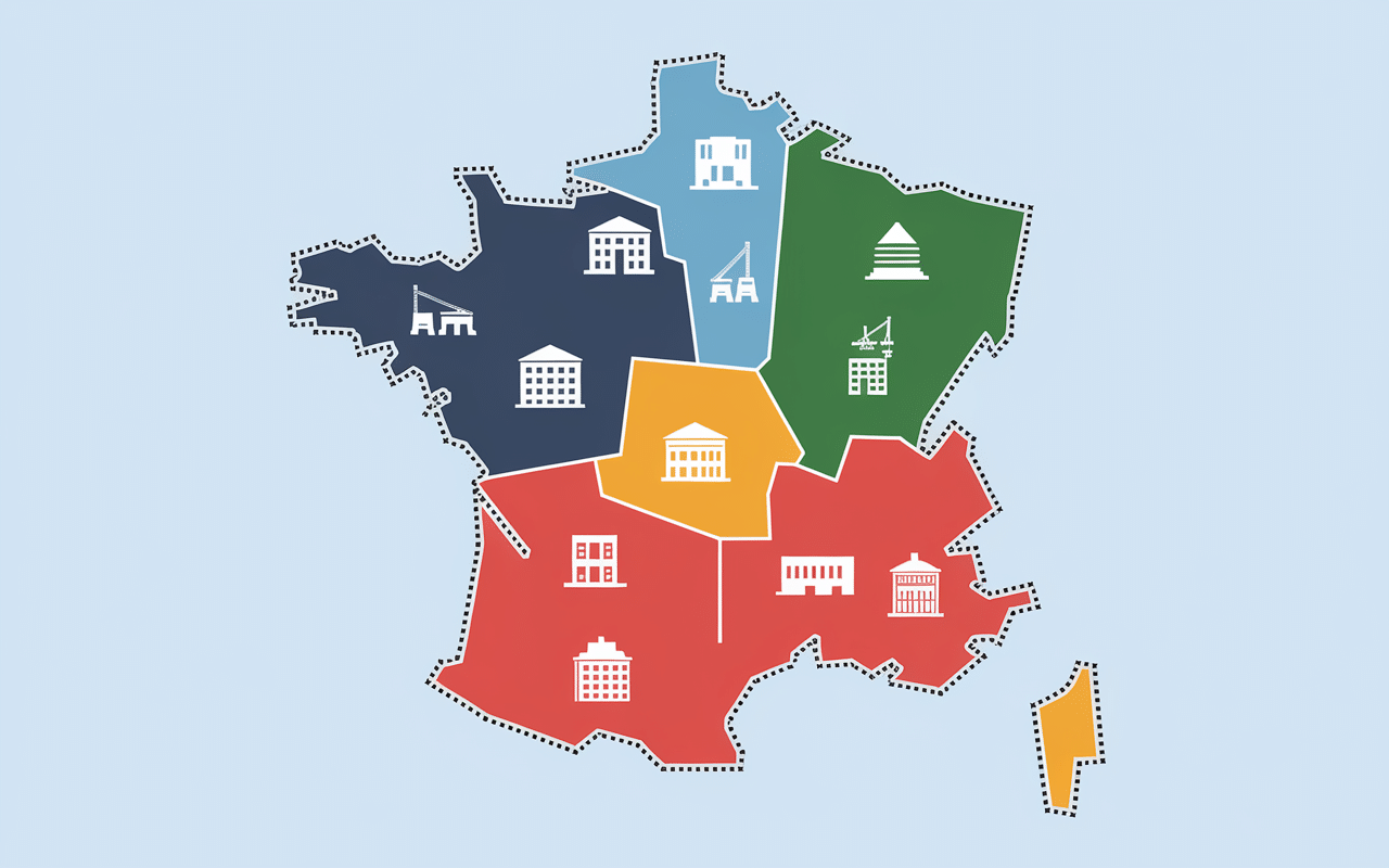 Carte region ouest france cibtp grand ouest departements