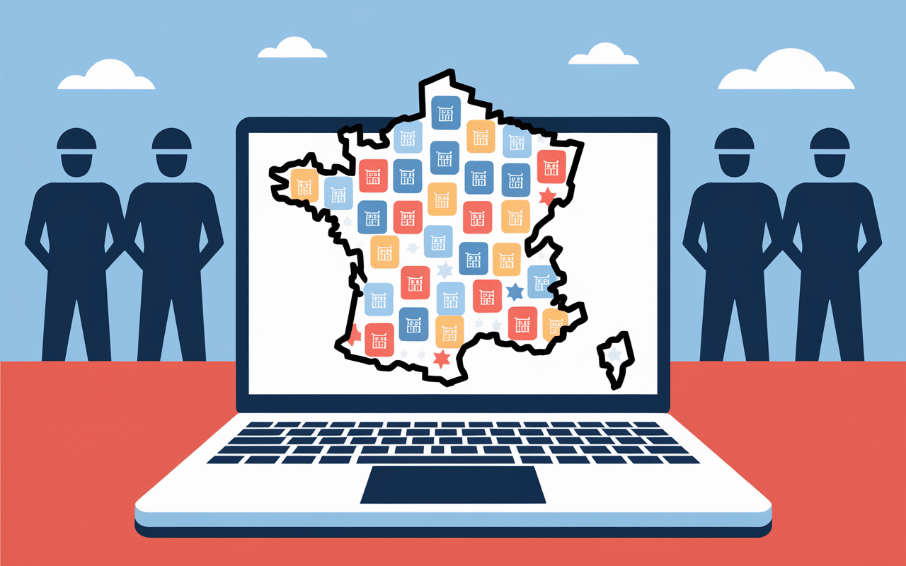 Carte France stylisée logements sociaux action logement al in