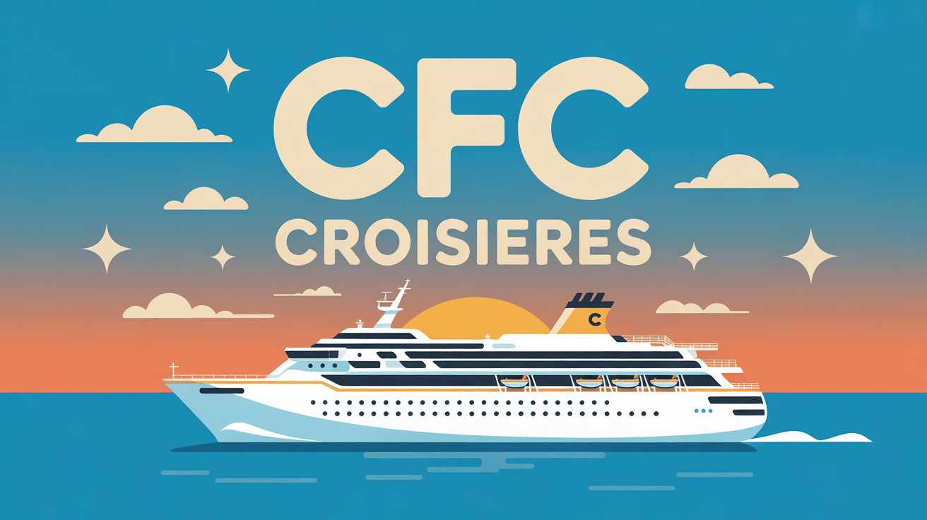 navire de cfc croisiere elegant au coucher de soleil