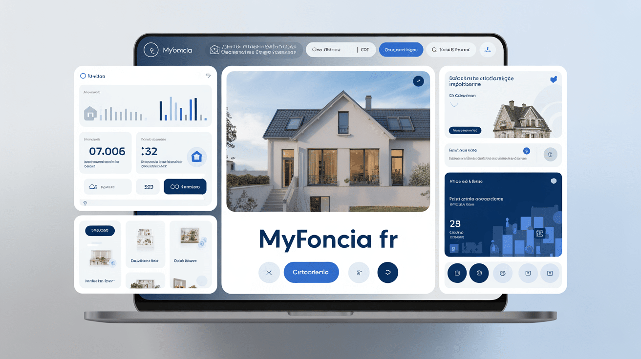 Interface gestion immobiliere myfoncia fr ecran ordinateur