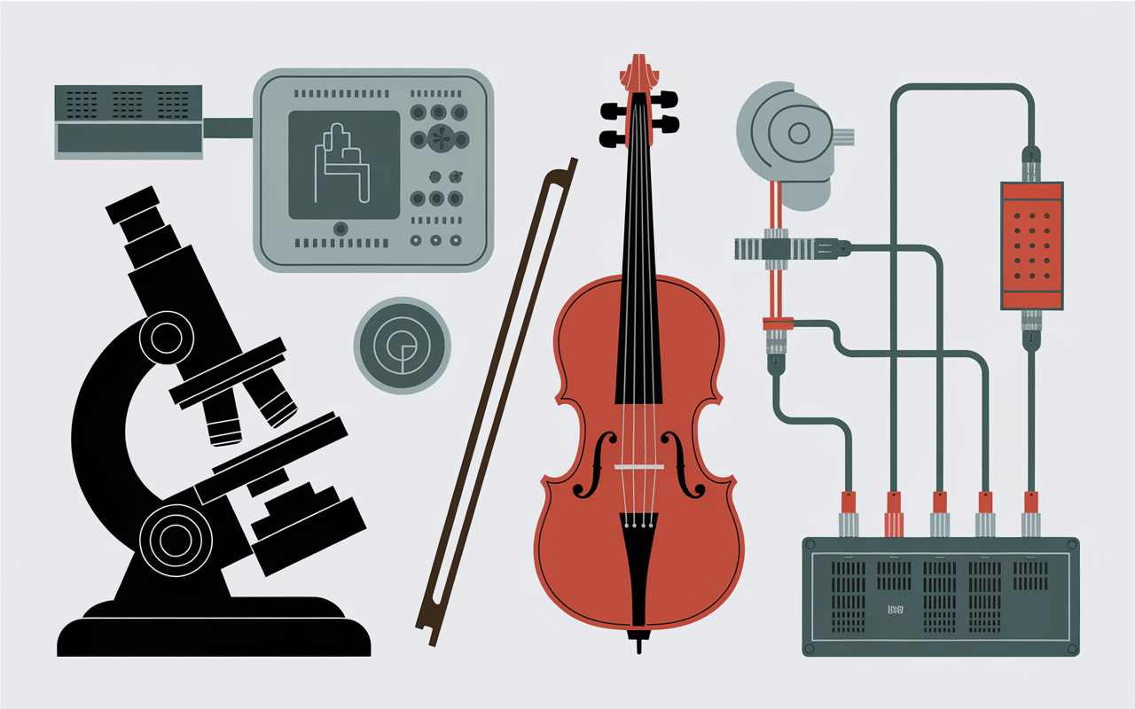 microscope incubateur violon composants électroniques système irrigation