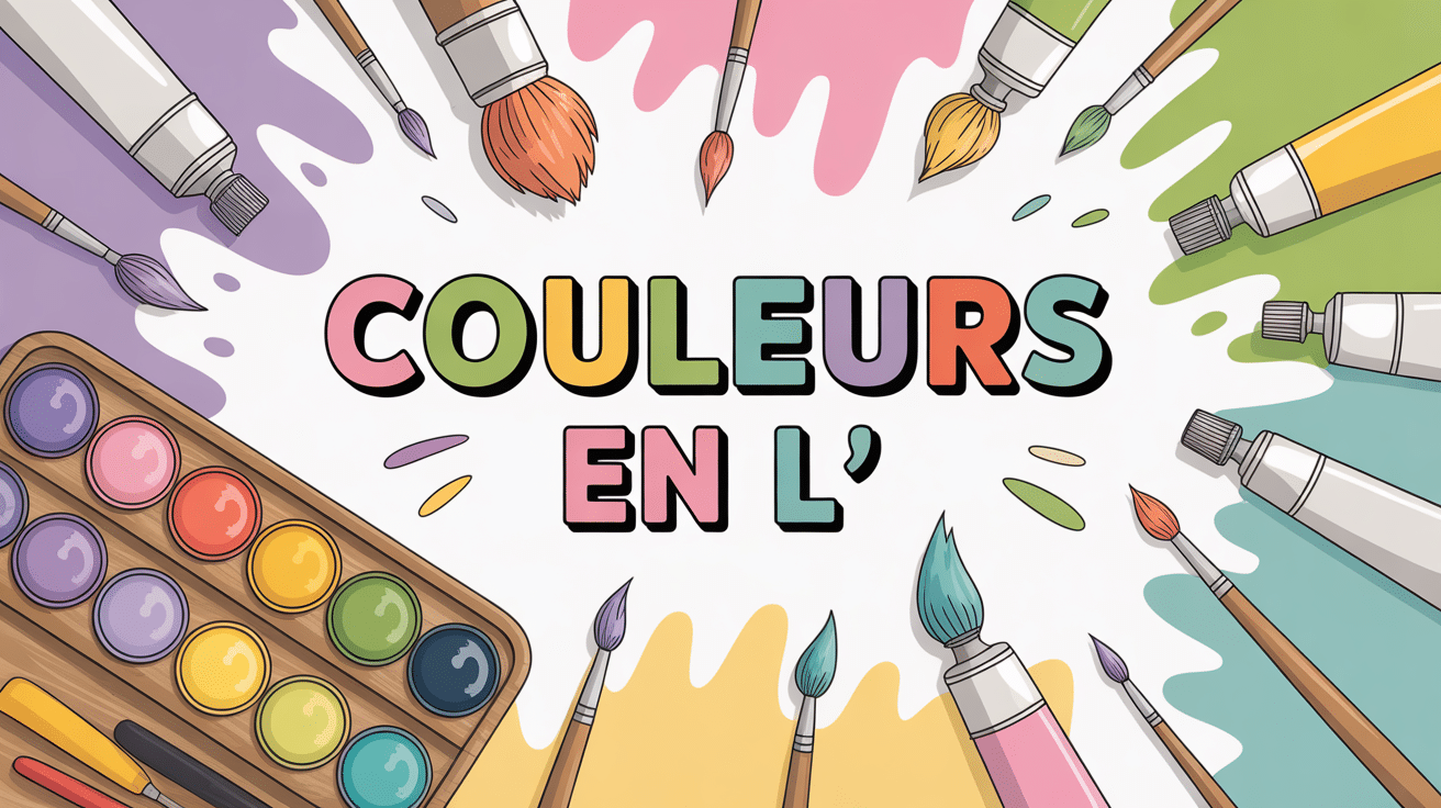 Palette artistique couleurs en l lilas lavande lime lin