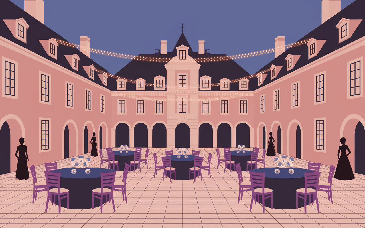 Château transformé en lieu événementiel festif par Dick et Angel Strawbridge