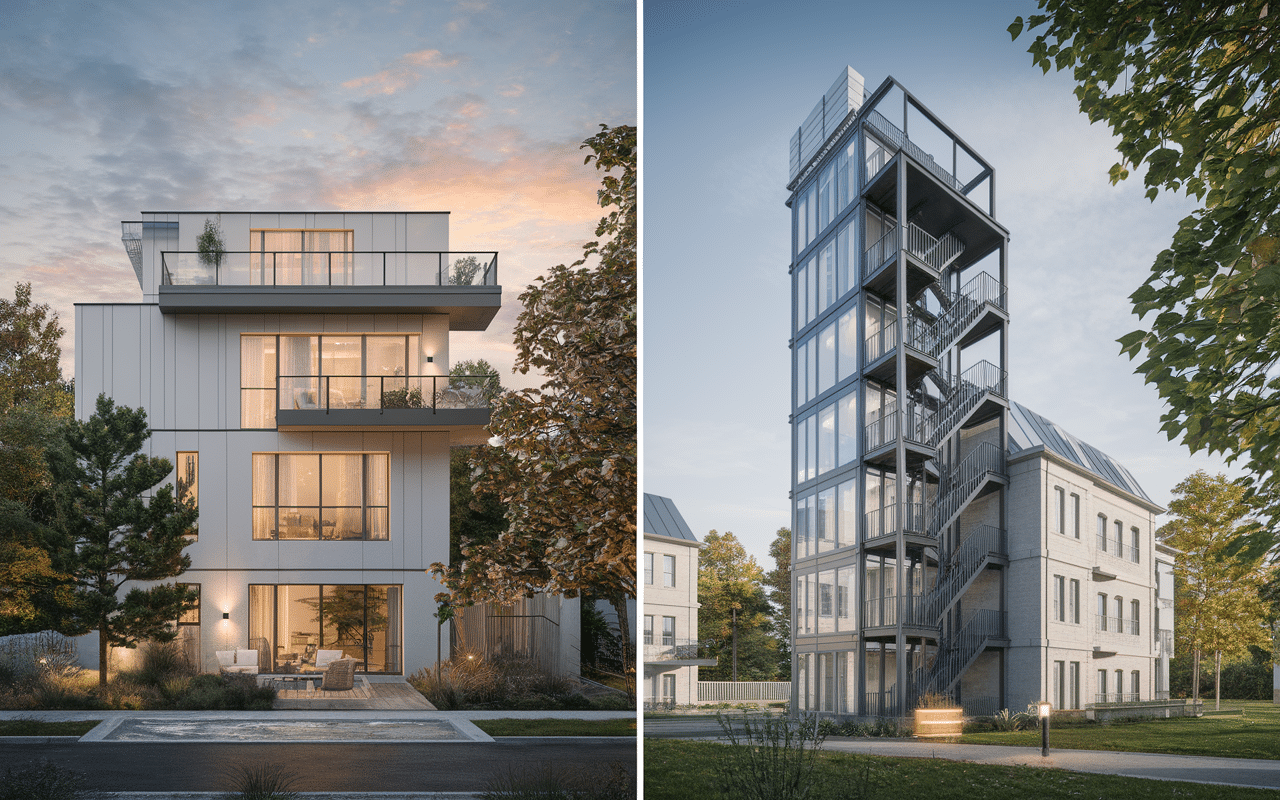 Comparaison monte charge domestique et ascenseur