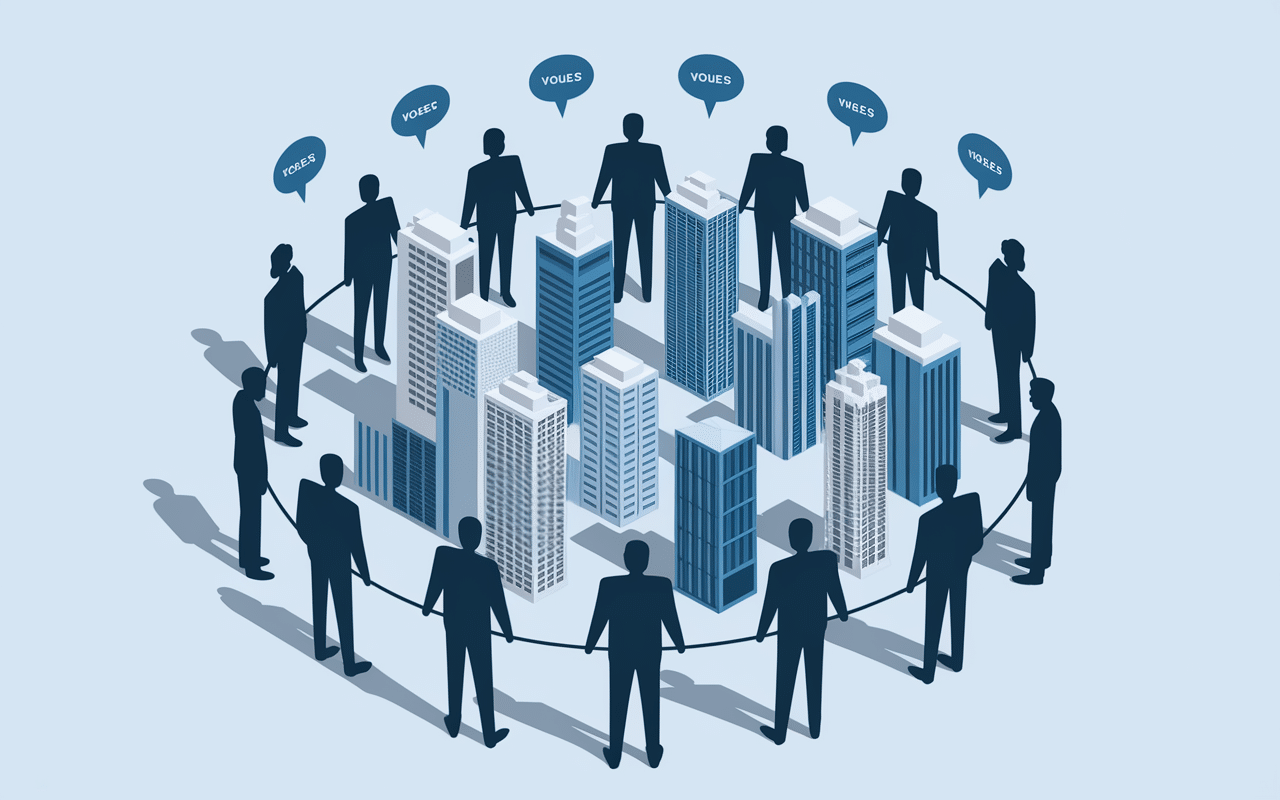 Illustration de la définition AFUL avec une maquette urbaine.