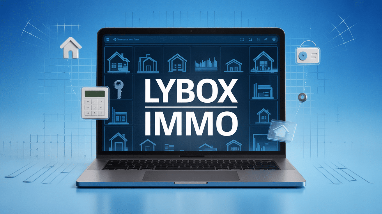 ordinateur avec graphiques immobiliers Lybox Immo