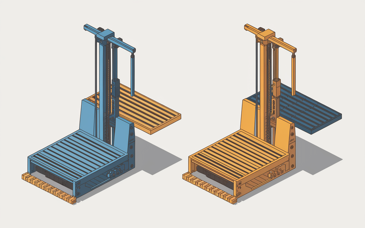 Types de monte charge : électrique et hydraulique