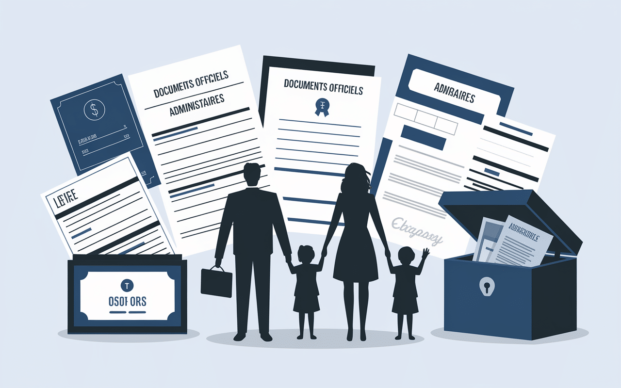 Famille autour table attestation dévolutive sans notaire