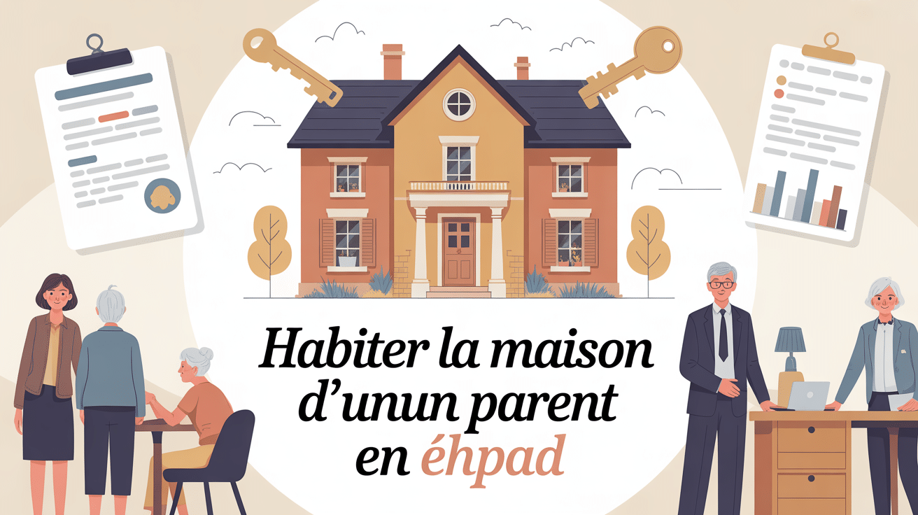 habiter la maison d'un parent en ehpad illustration