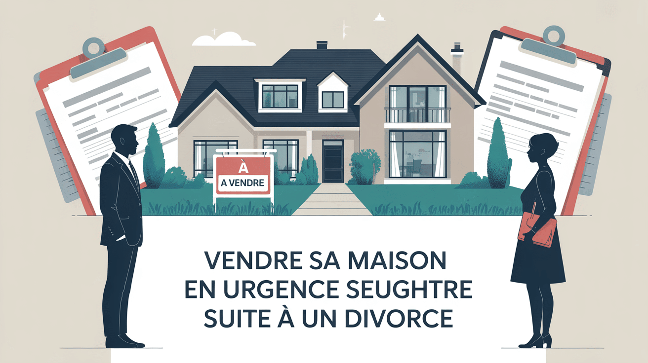 Illustration maison à vendre cause divorce urgent