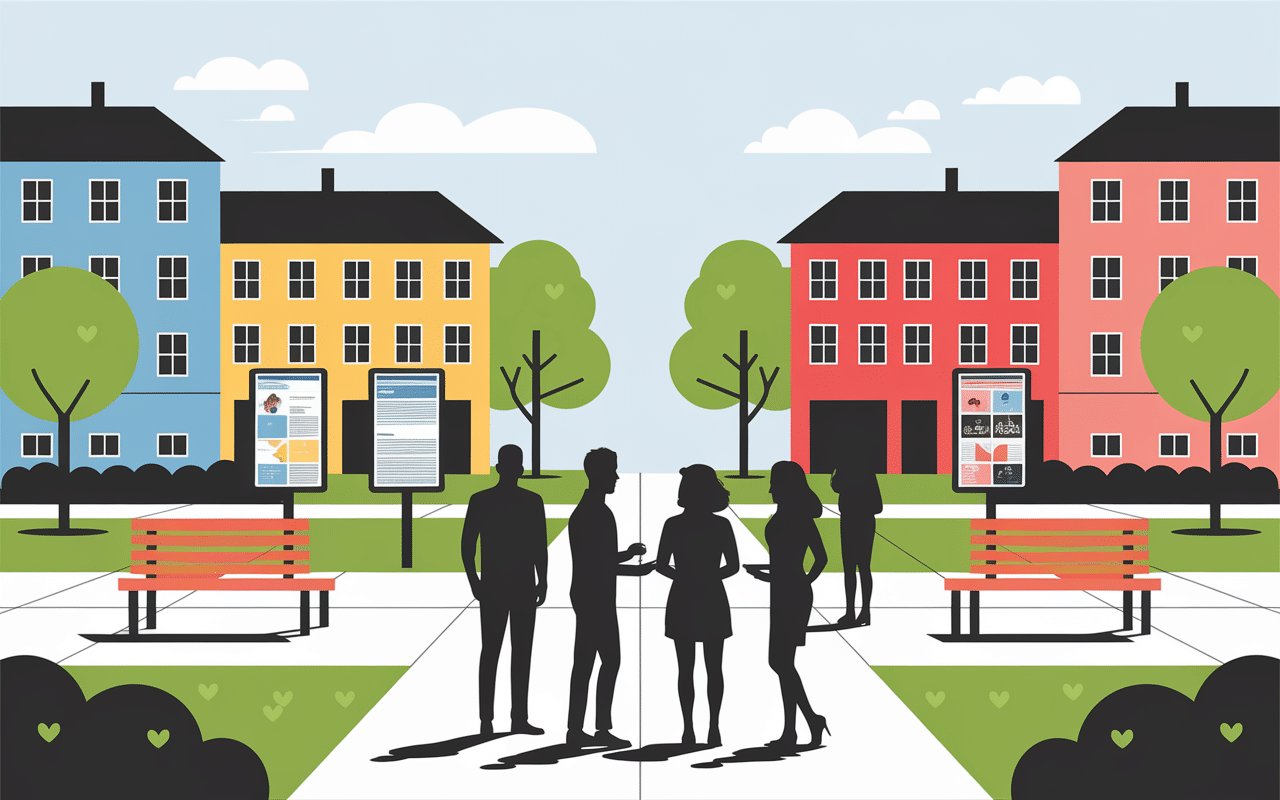 Habitants place publique Meudon la Forêt quartier sensible