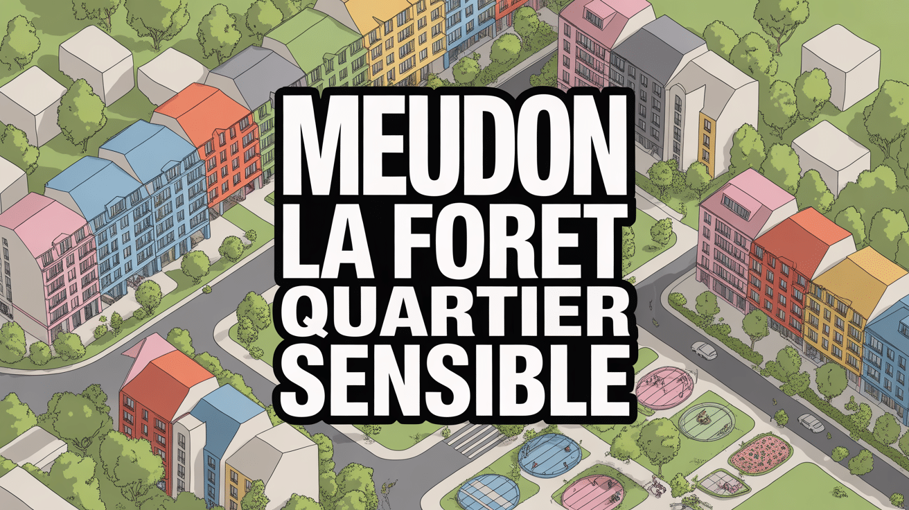Vue aérienne quartier sensible Meudon la Forêt