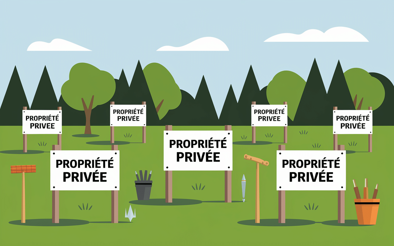 panneau propriété privée loi bon emplacement installation