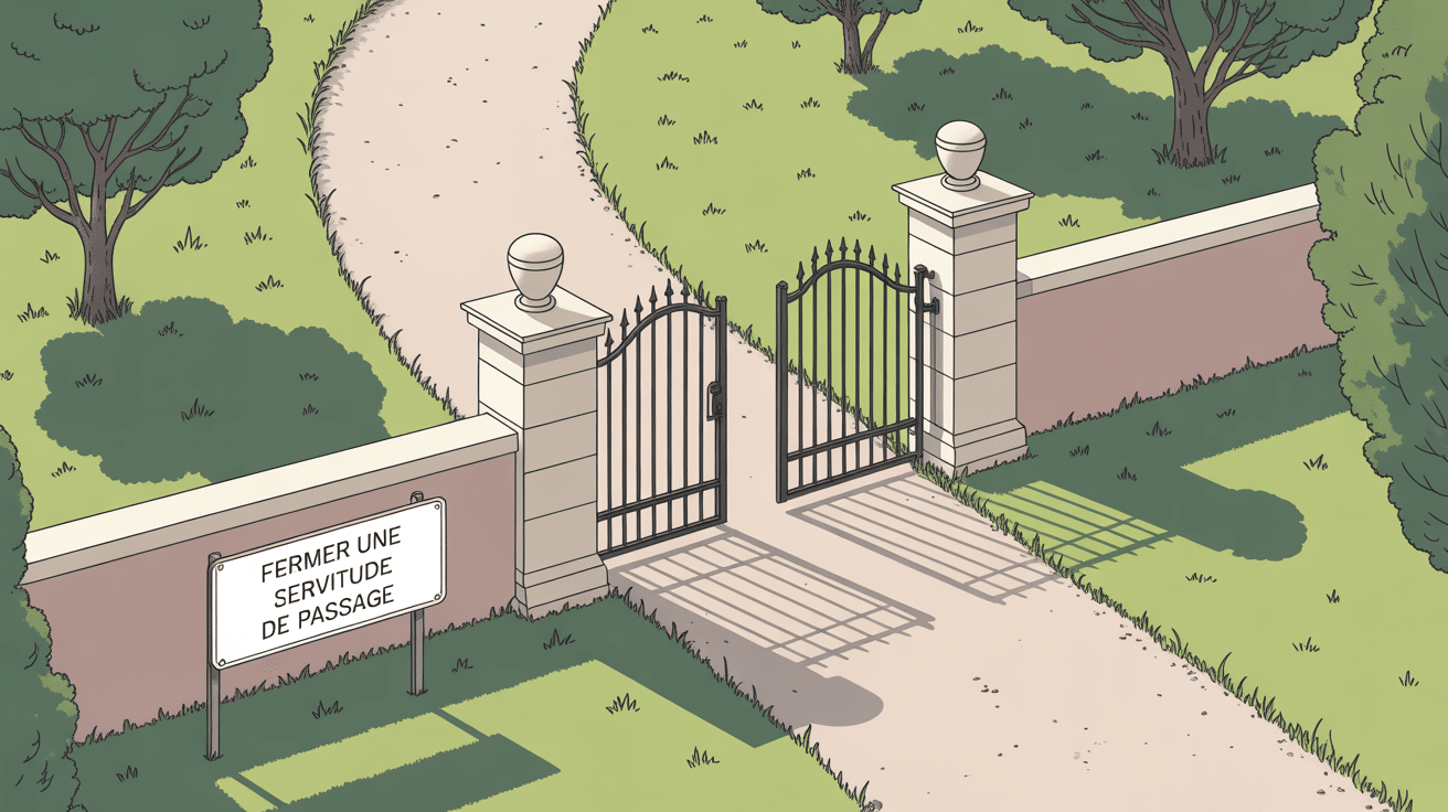 Vue aérienne sur peut-on fermer une servitude de passage