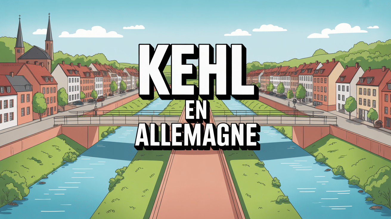 allemagne kehl vue ville frontière rhin