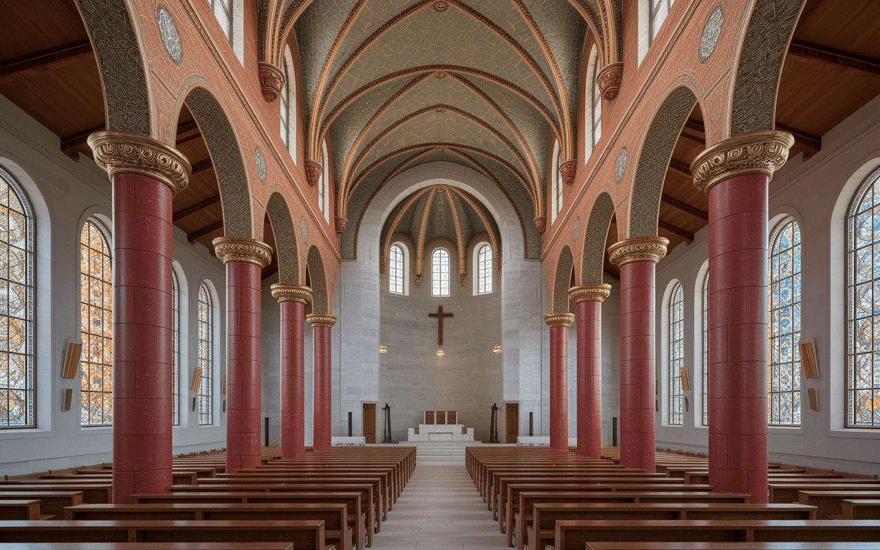 intérieur basilique saint étienne de pest avec coupole et mosaïques