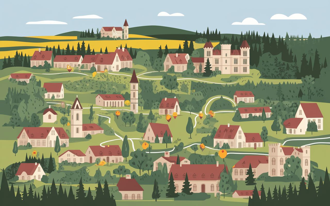 Le Perche carte villages châteaux forêts