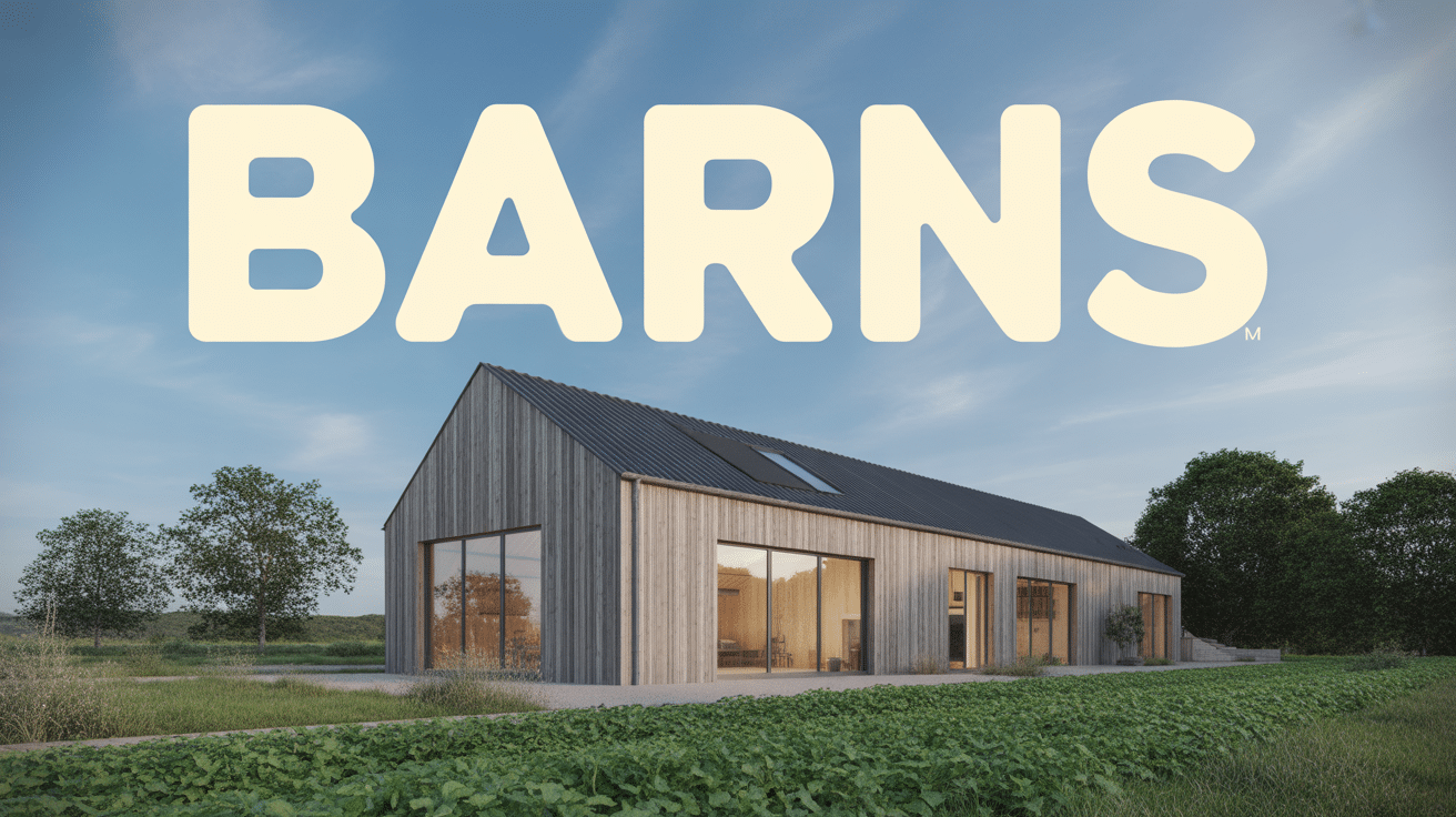 Les barns grange rénovée moderne structure bois