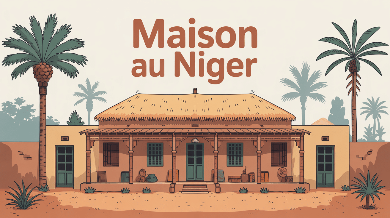 maison niger architecture sahélienne cour intérieure banco