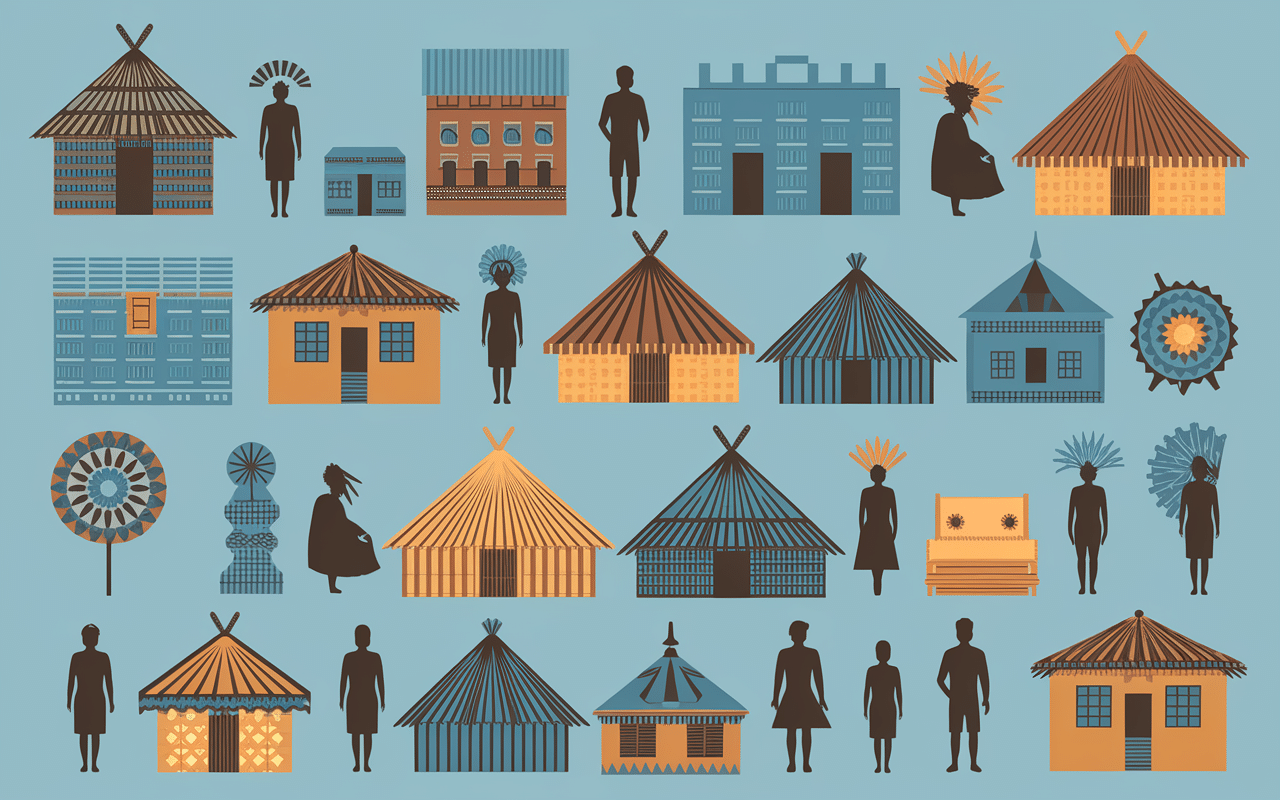 Architecture et costumes traditionnels pays z