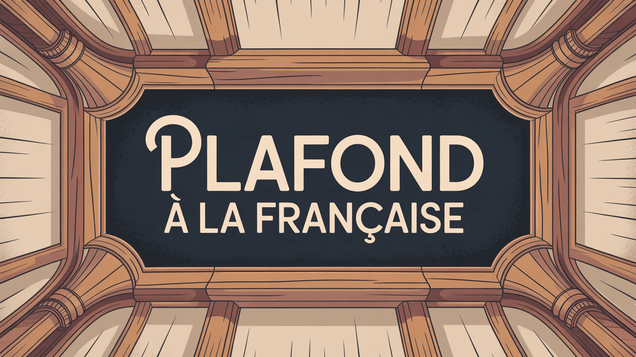 illustration plafond à la française bois apparent