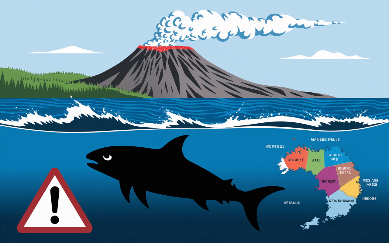 plage réunion requin risque silhouette requin