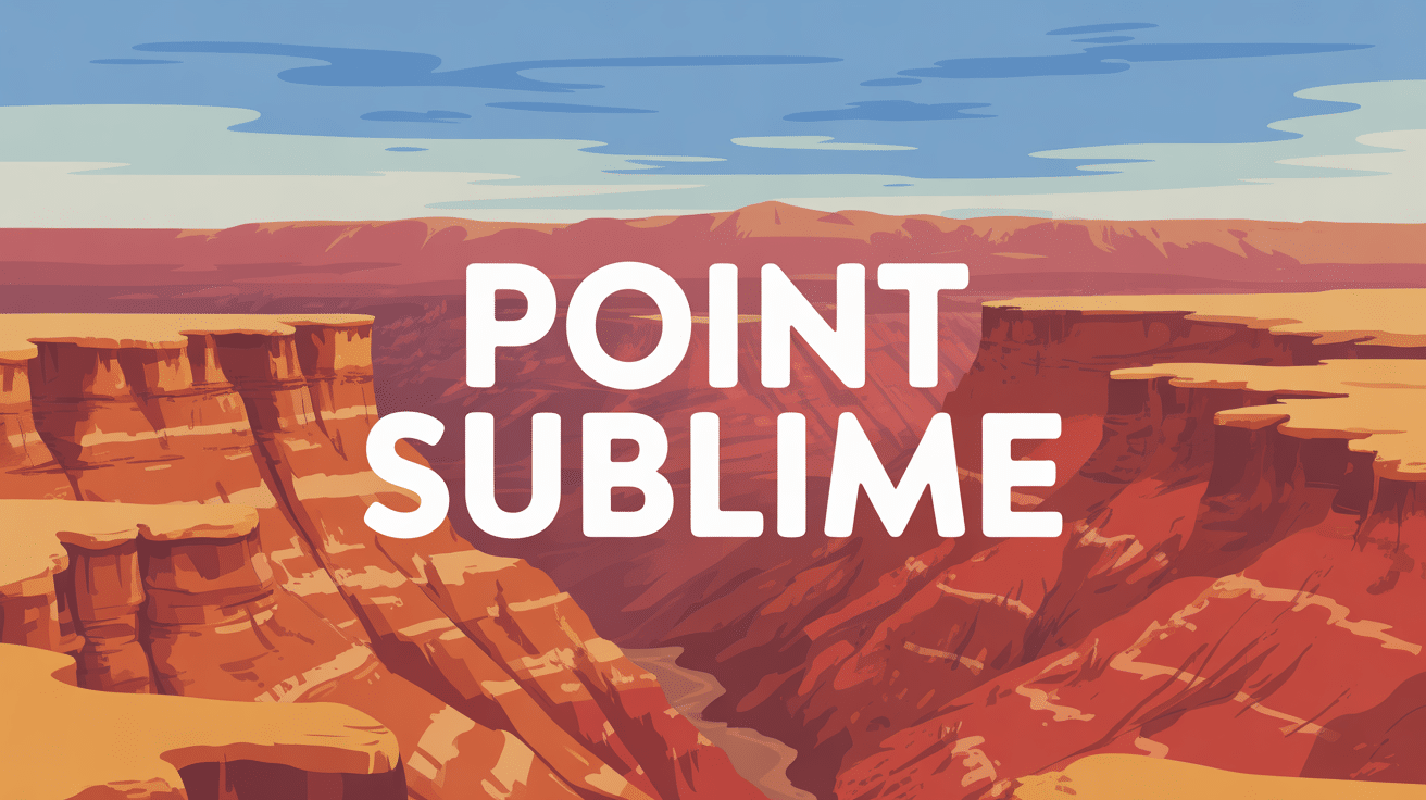 Vue panoramique point sublime grand canyon
