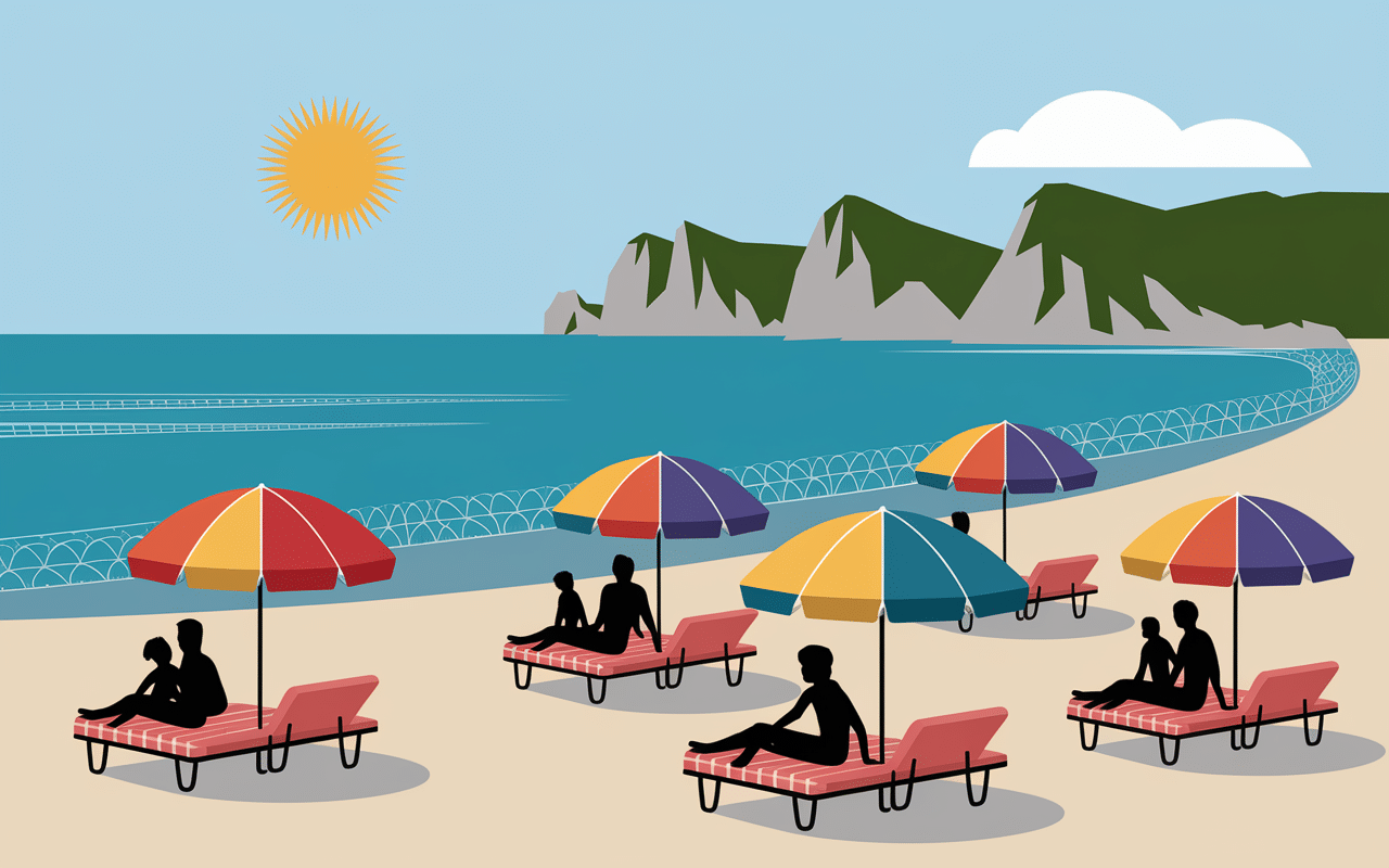 Plage Porto Pollo eau turquoise sable famille